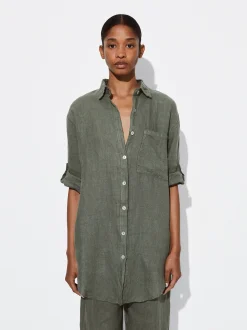 PARFOIS Ohrklemme>Hemd Mit Leinen Khaki