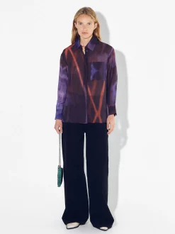 PARFOIS Kleider>Hemd Mit Print Aus Lyocell Mehrfarbig