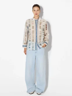 PARFOIS Kleider>Hemd Mit Print Aus Lyocell Mehrfarbig