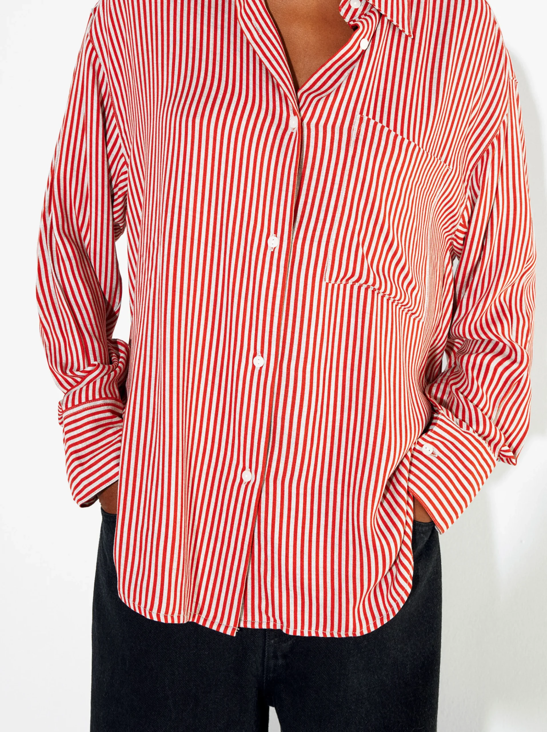 PARFOIS Kleider>Hemd Mit Streifen Rot