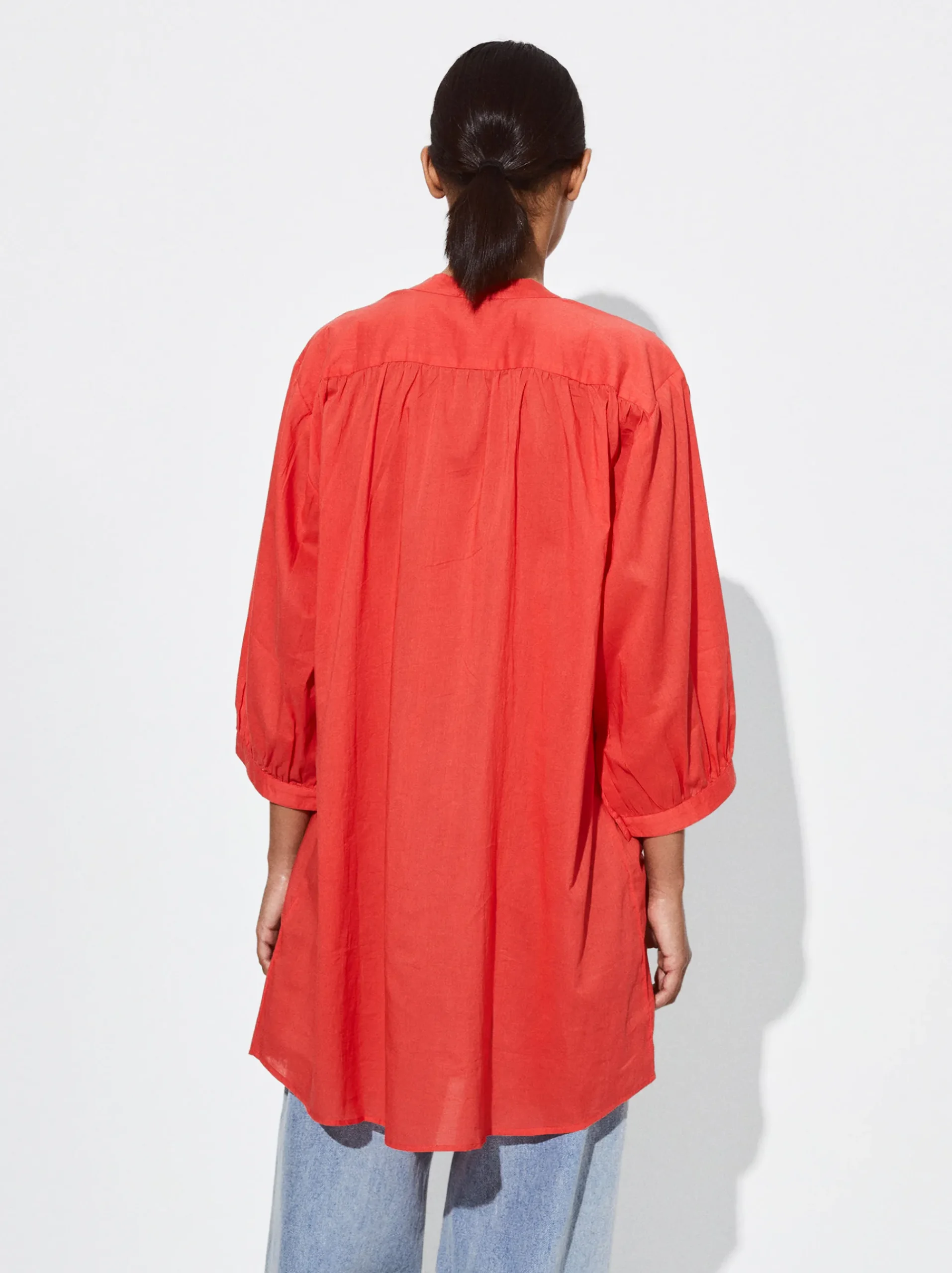 PARFOIS Schultertaschen>Hemdkleid Aus 100 % Baumwolle Rot