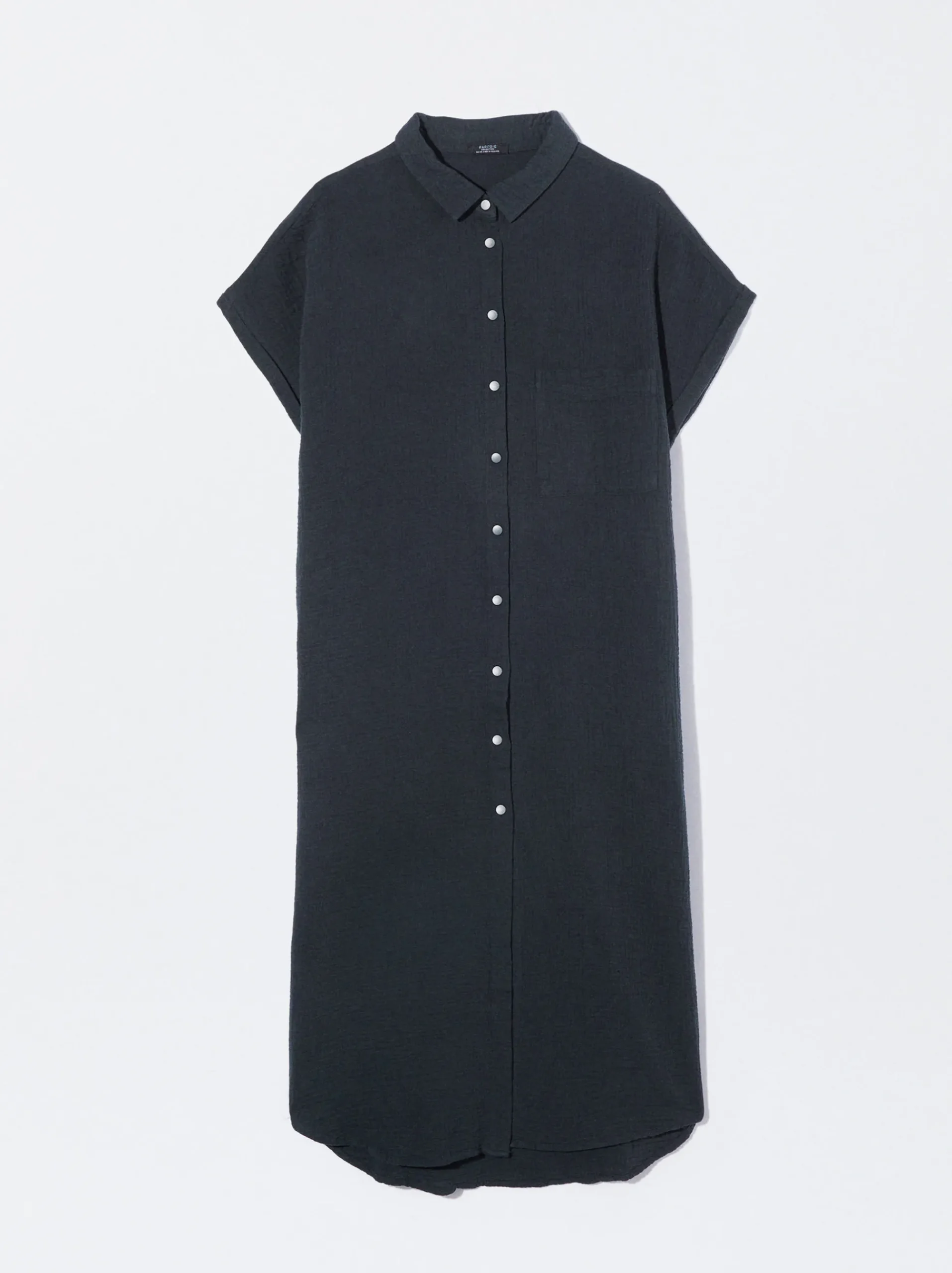 PARFOIS Schultertaschen>Hemdkleid Aus 100 % Baumwolle Grau