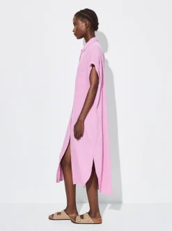PARFOIS Schultertaschen>Hemdkleid Aus 100 % Baumwolle Rosa