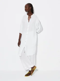 PARFOIS Schultertaschen>Hemdkleid Aus 100% Leinen Weib