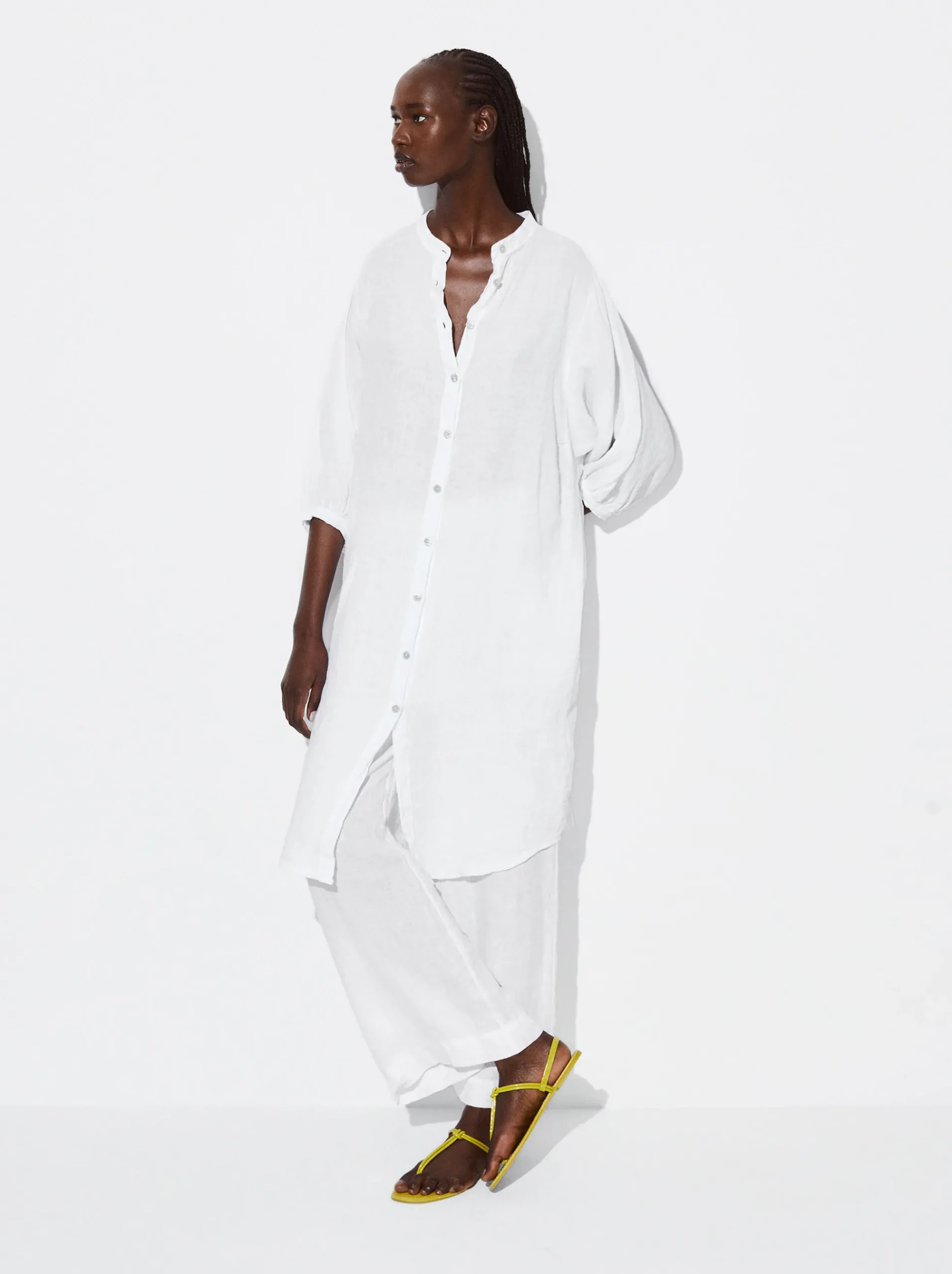 PARFOIS Schultertaschen>Hemdkleid Aus 100% Leinen Weib