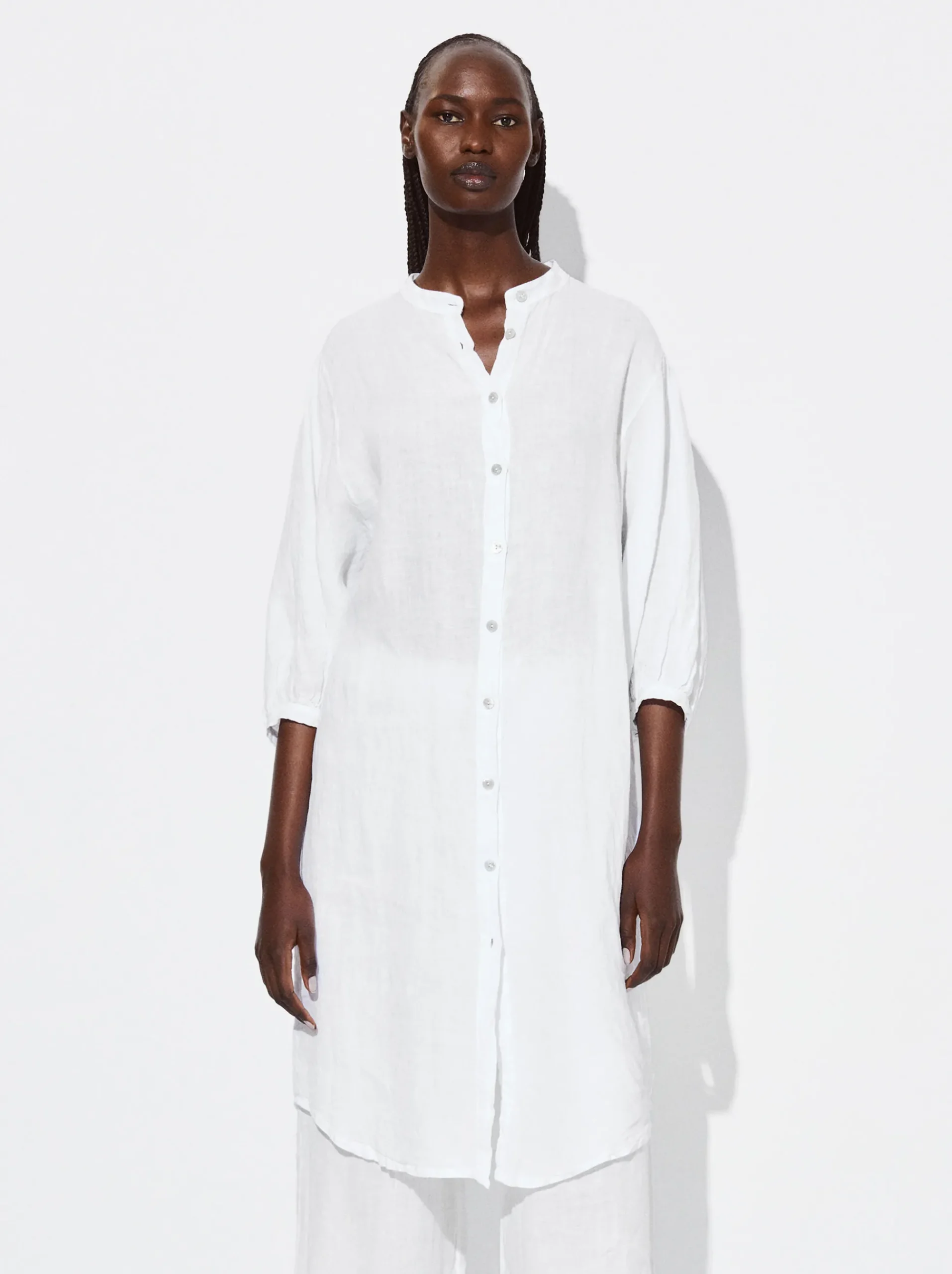 PARFOIS Schultertaschen>Hemdkleid Aus 100% Leinen Weib