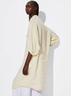 PARFOIS Schultertaschen>Hemdkleid Aus 100% Leinen Beige