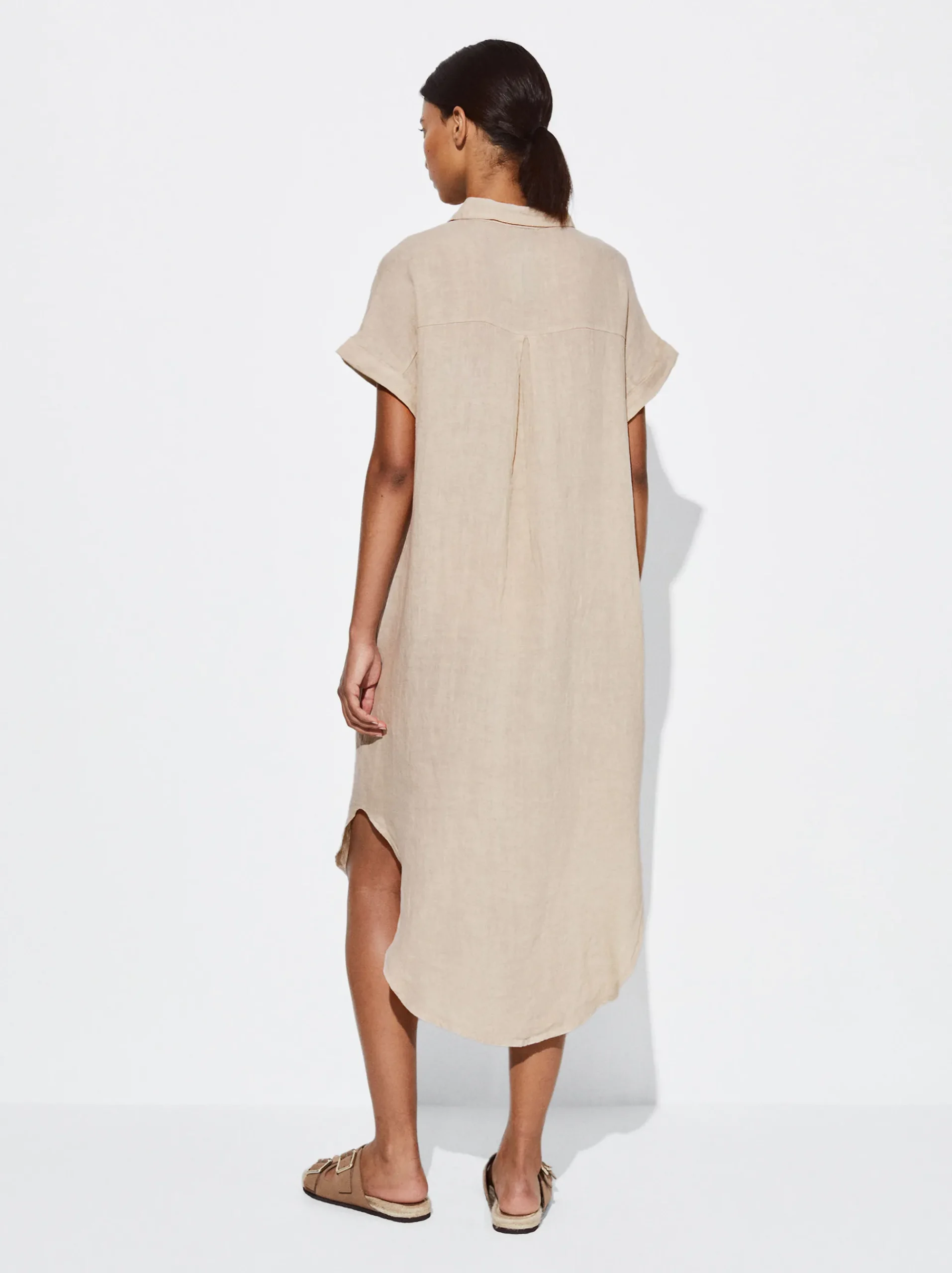 PARFOIS Schultertaschen>Hemdkleid Aus Leinen Beige