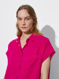 PARFOIS Schultertaschen>Hemdkleid Aus Lyocell Fuchsia
