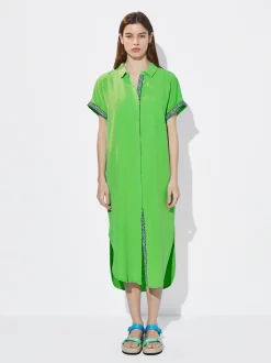 PARFOIS Schultertaschen>Hemdkleid Aus Lyocell Grün