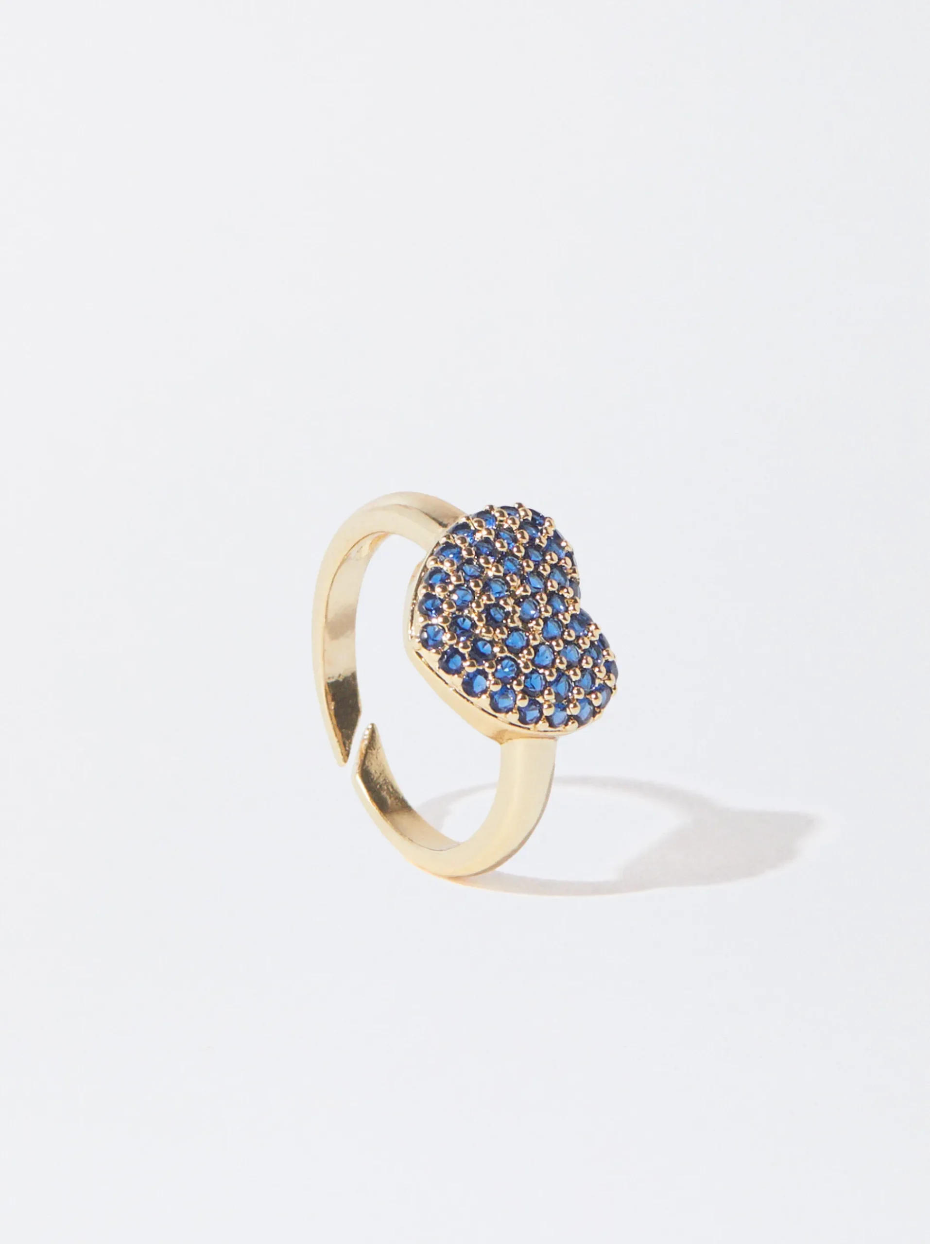 PARFOIS Basics|Hosen>Herzring Mit Zirkonia Blau