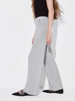 PARFOIS Strick|Pullover Und Jacke>Hose Aus 100% Kaschmir Grau