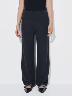 PARFOIS Lange Halsketten>Hose Aus 100% Kaschmir Grau