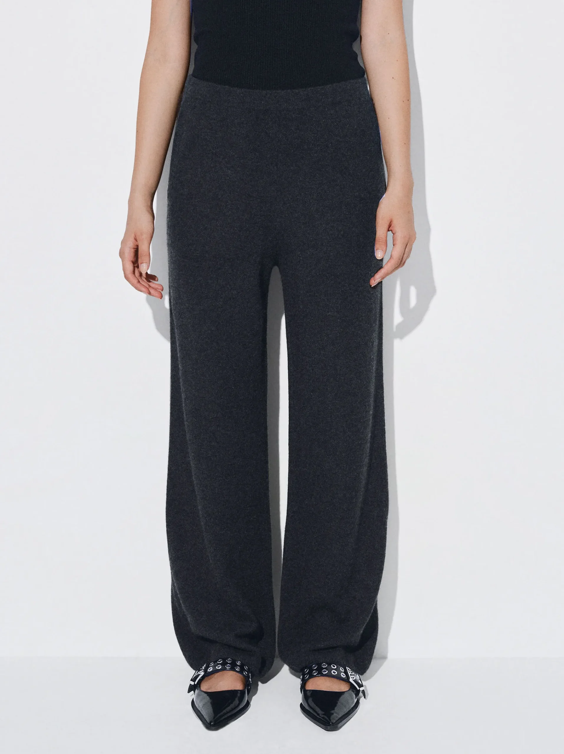 PARFOIS Lange Halsketten>Hose Aus 100% Kaschmir Grau