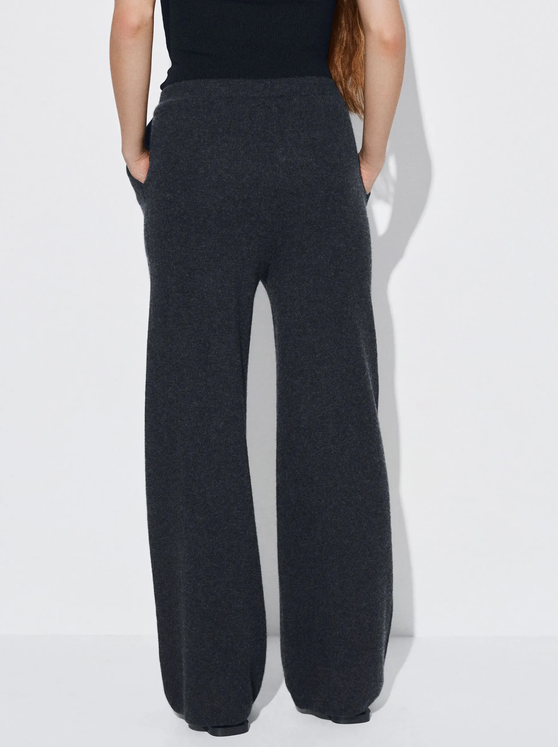 PARFOIS Lange Halsketten>Hose Aus 100% Kaschmir Grau
