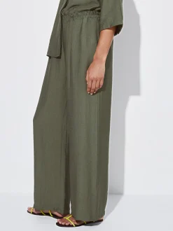 PARFOIS Basics|Strick>Hose Mit Elastischer Taille Khaki