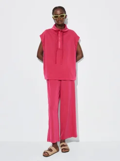 PARFOIS Basics|Strick>Hose Mit Elastischer Taille Fuchsia