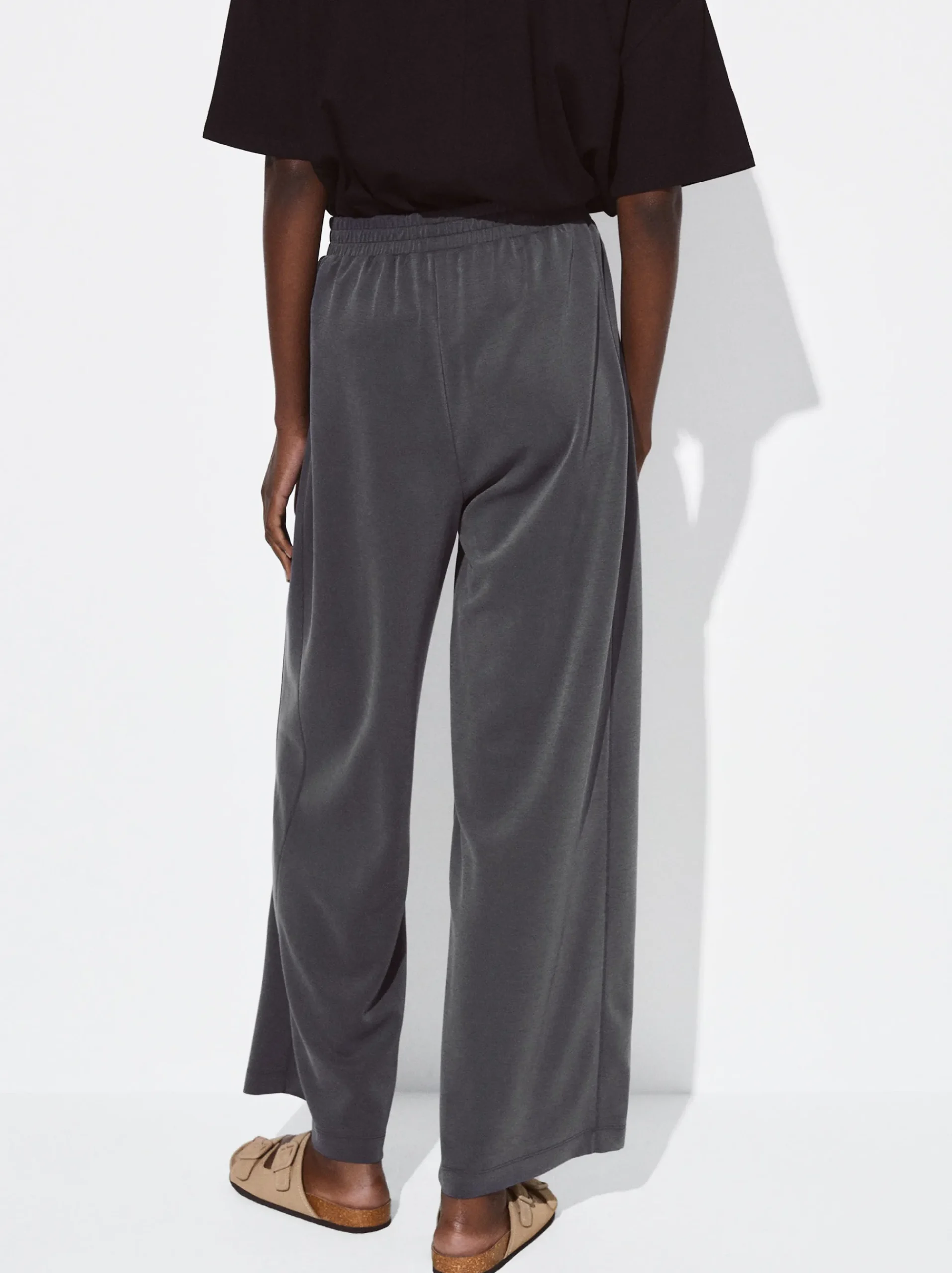 PARFOIS Basics|Strick>Hose Mit Elastischer Taille Grau