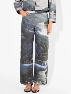 PARFOIS Schultertaschen|Taschen aus Leder NEW>Hose Mit Print Aus 100% Aumwolle Mehrfarbig