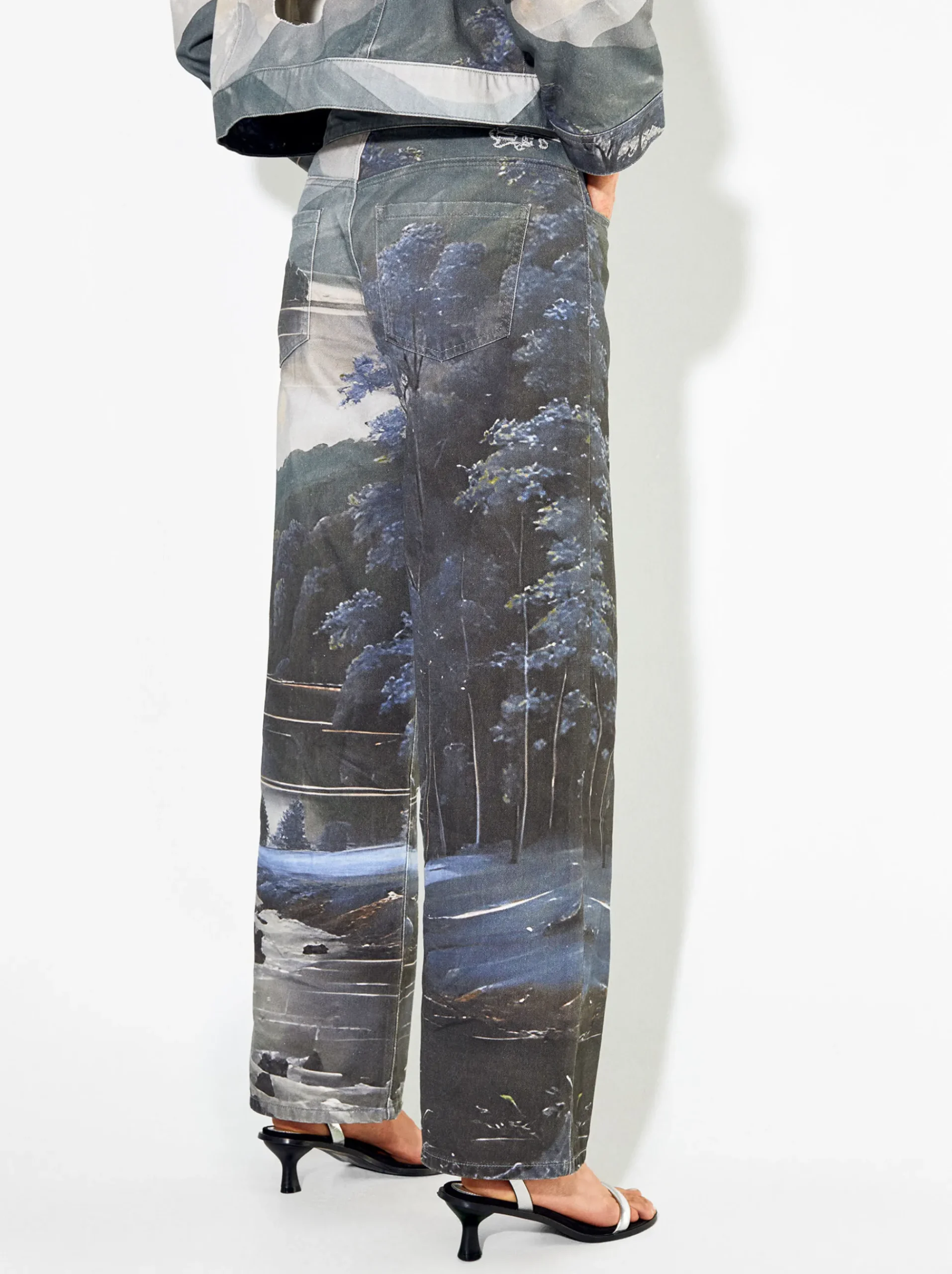 PARFOIS Schultertaschen|Taschen aus Leder NEW>Hose Mit Print Aus 100% Aumwolle Mehrfarbig