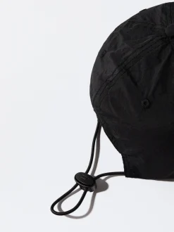 PARFOIS Strohhüte|Bucket>Hut Aus Recyceltem Nylon Mit Kordelzug Schwarz