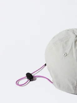 PARFOIS Strohhüte|Bucket>Hut Aus Recyceltem Nylon Mit Kordelzug Grau