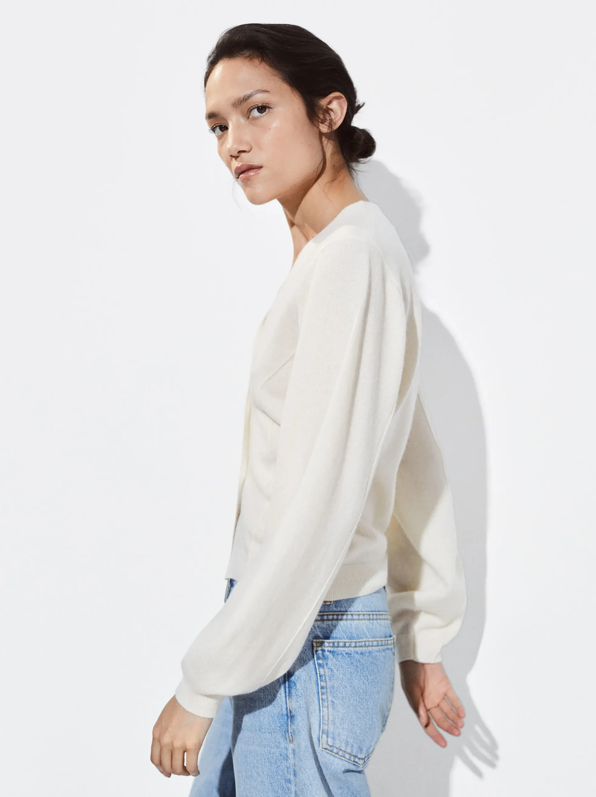 PARFOIS Basics|Blazer und Mäntel>Jacke Aus Kaschmir Ekrü