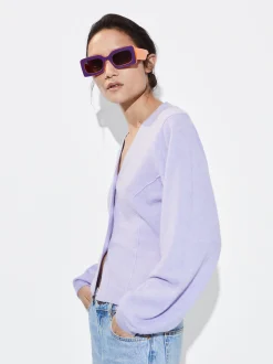 PARFOIS Strick|Tops und Shirts>Jacke Aus Kaschmir Violett