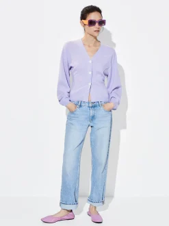 PARFOIS Strick|Tops und Shirts>Jacke Aus Kaschmir Violett