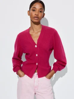 PARFOIS Strick|Tops und Shirts>Jacke Aus Kaschmir Fuchsia