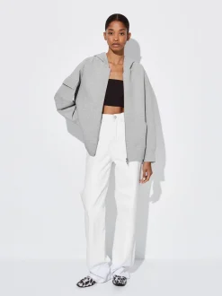 PARFOIS Basics|Strick>Jacke Mit Kapuze Grau