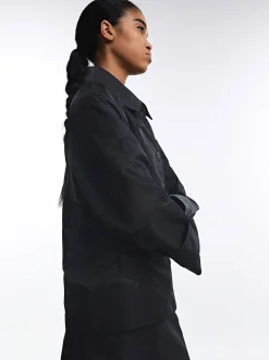 PARFOIS Umhängetaschen>Jacke Mit Taschen Schwarz