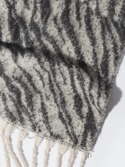 PARFOIS Printed>Jacquard-Schal Mit Tiermotiv Und Fransen Mehrfarbig