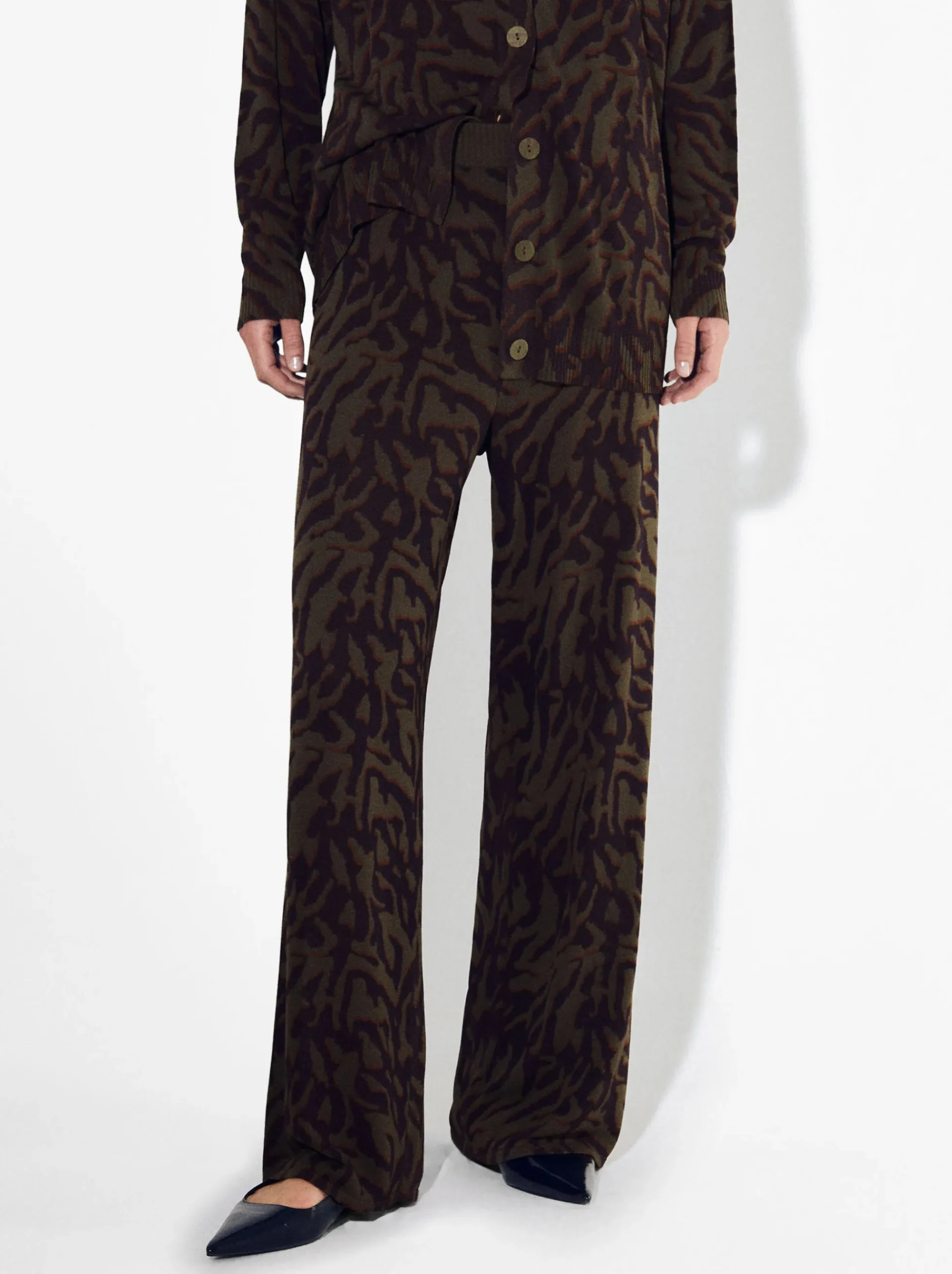 PARFOIS Hosen>Jacquard-Strickhose Mehrfarbig