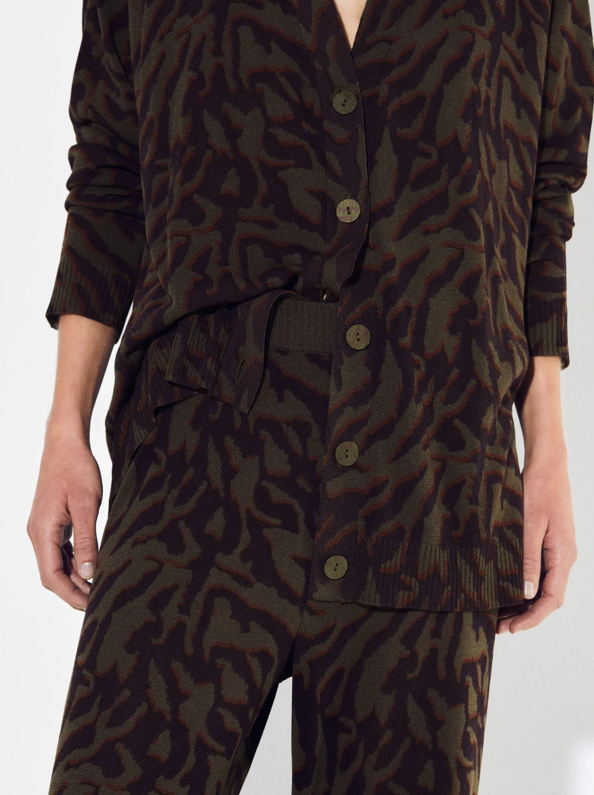 PARFOIS Hosen>Jacquard-Strickhose Mehrfarbig