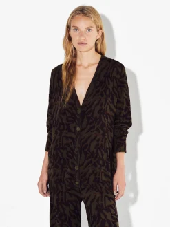 PARFOIS Tops und Shirts>Jacquard-Strickjacke Mehrfarbig