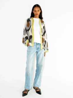 PARFOIS Hosen>Jacquard-Strickjacke Mehrfarbig