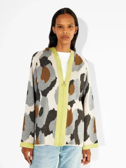 PARFOIS Hosen>Jacquard-Strickjacke Mehrfarbig