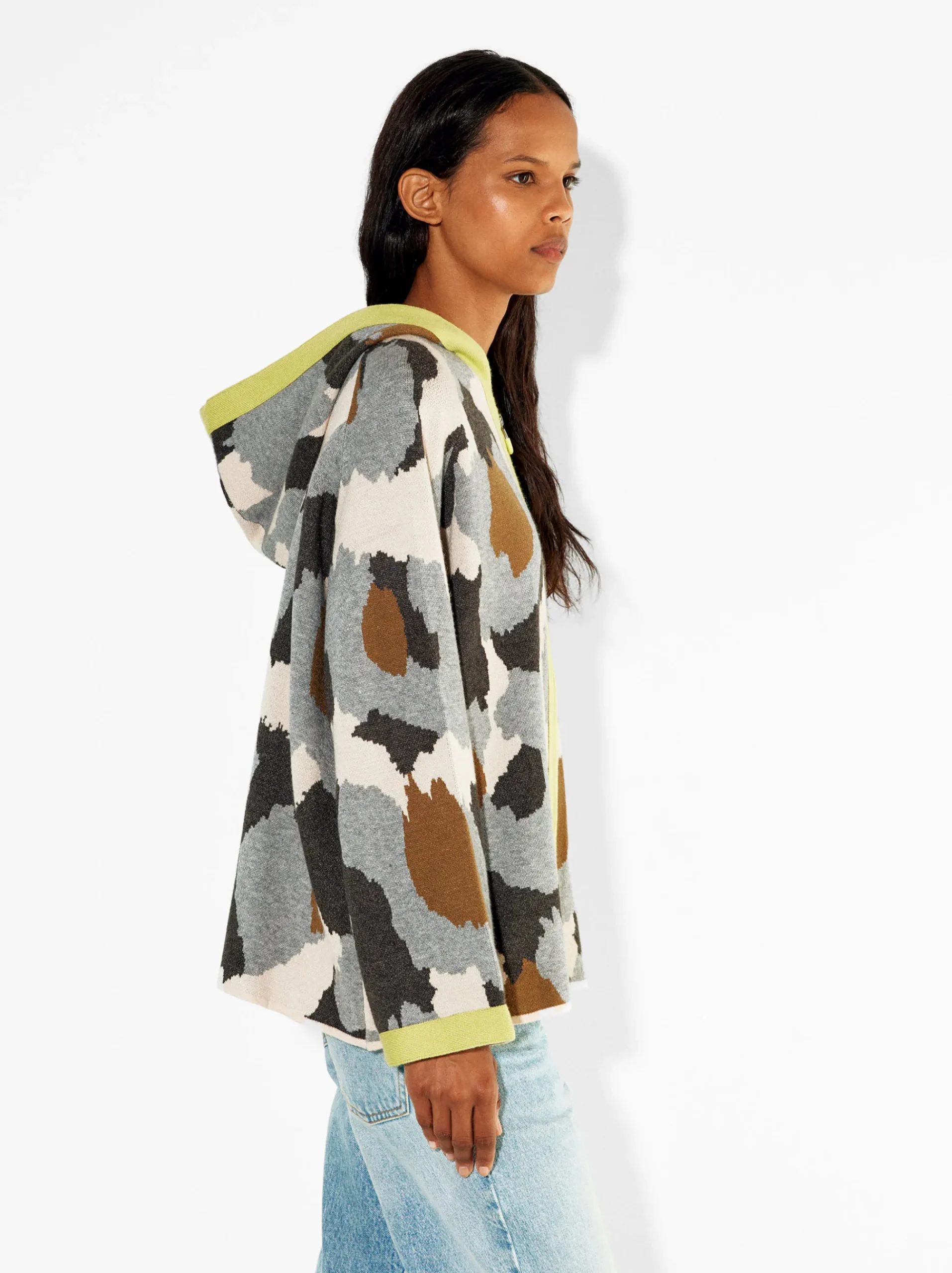 PARFOIS Hosen>Jacquard-Strickjacke Mehrfarbig