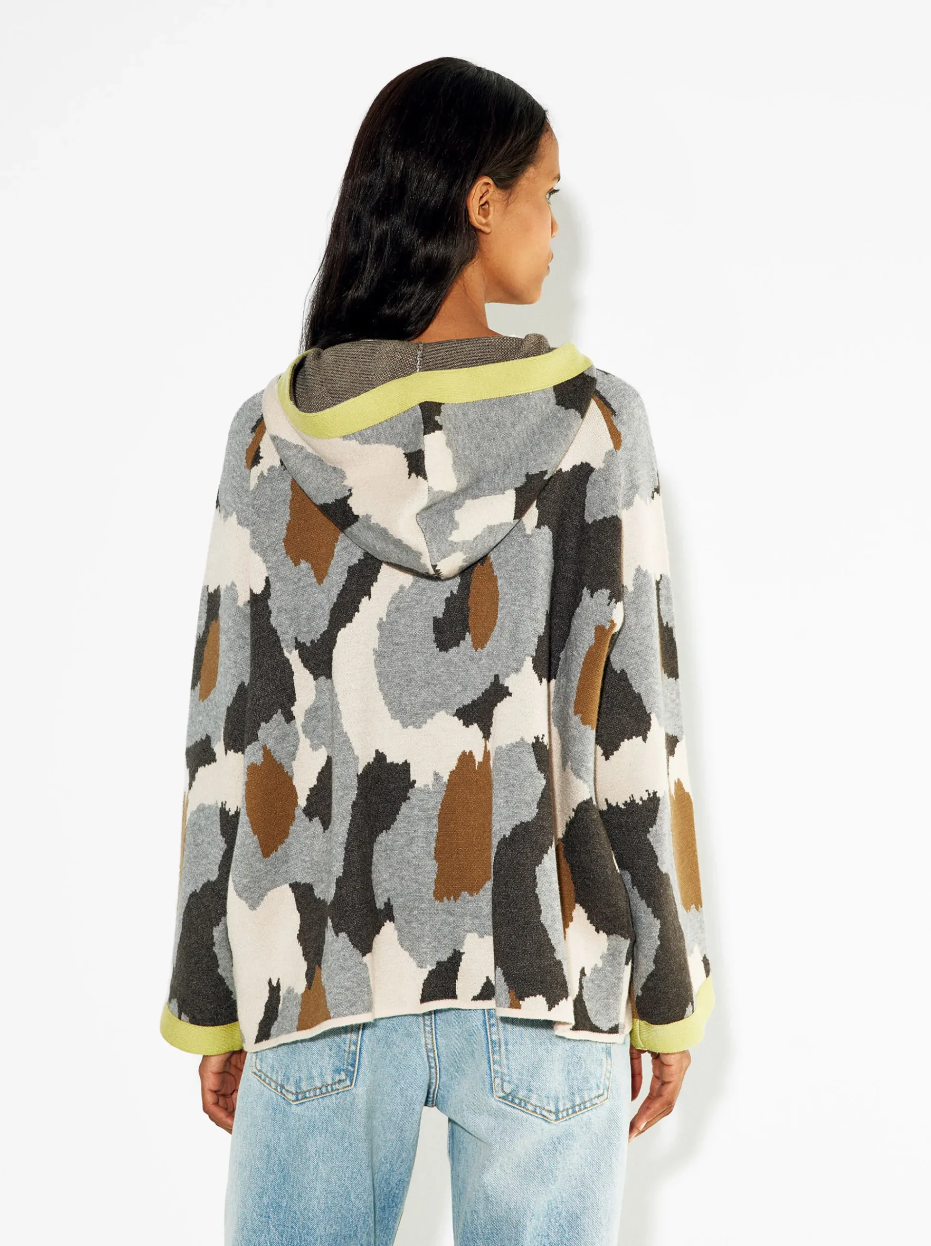 PARFOIS Hosen>Jacquard-Strickjacke Mehrfarbig