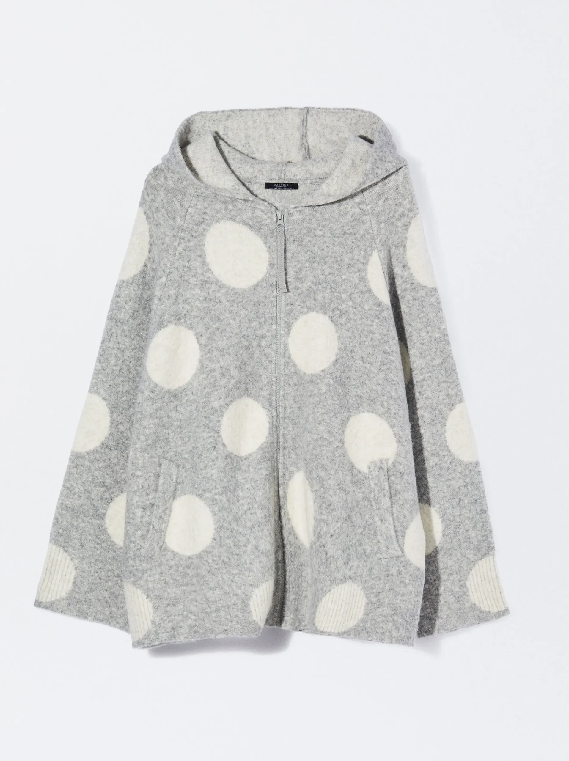 PARFOIS Tops und Shirts>Jacquard-Strickjacke Grau