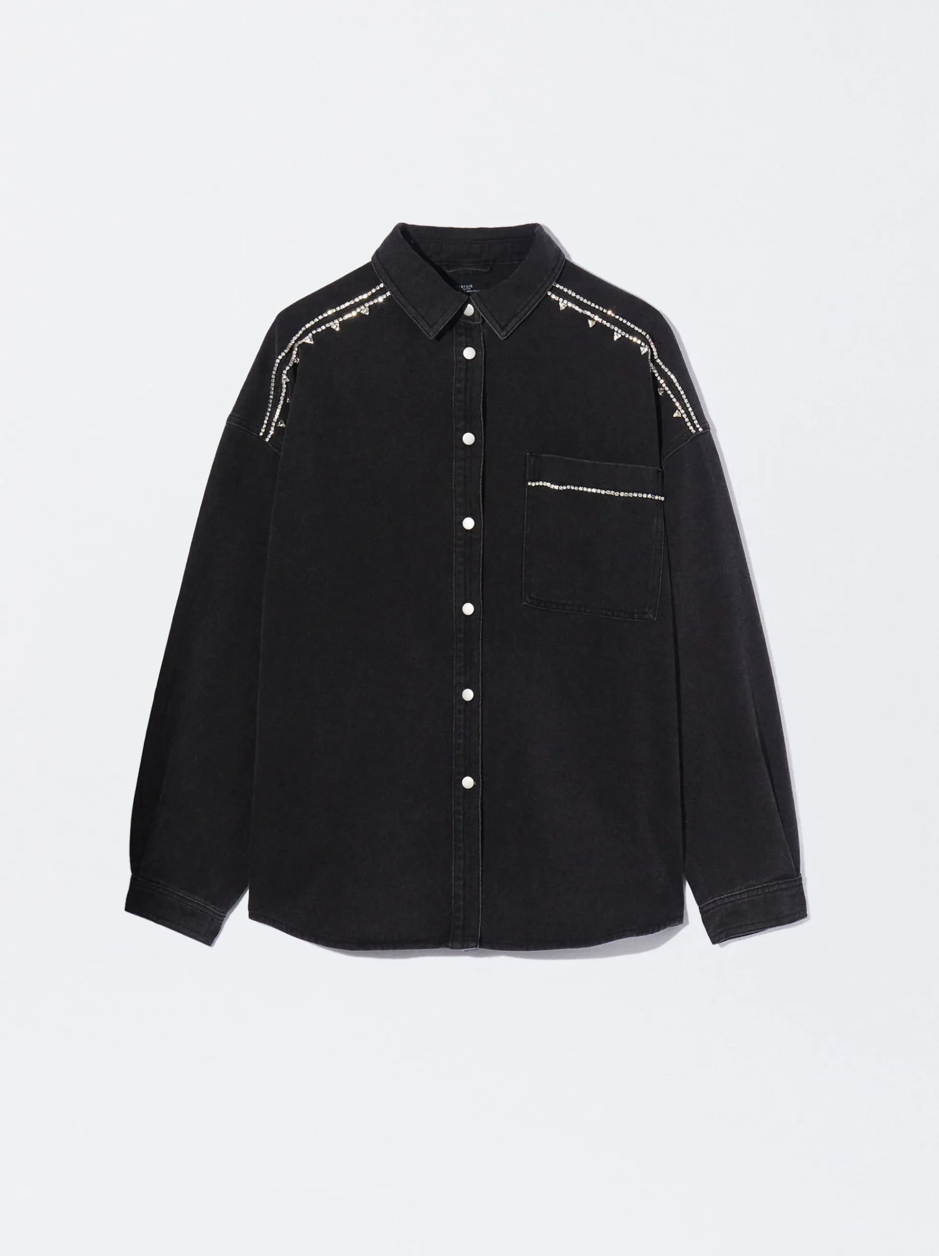 PARFOIS Umhängetaschen|Handtaschen>Jeansjacke Mit Kristallen Schwarz