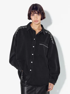 PARFOIS Umhängetaschen|Handtaschen>Jeansjacke Mit Kristallen Schwarz