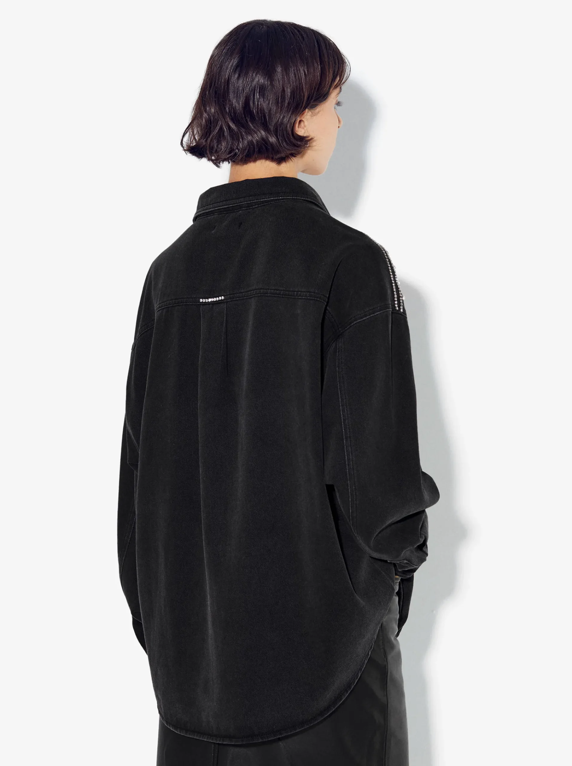 PARFOIS Umhängetaschen|Handtaschen>Jeansjacke Mit Kristallen Schwarz