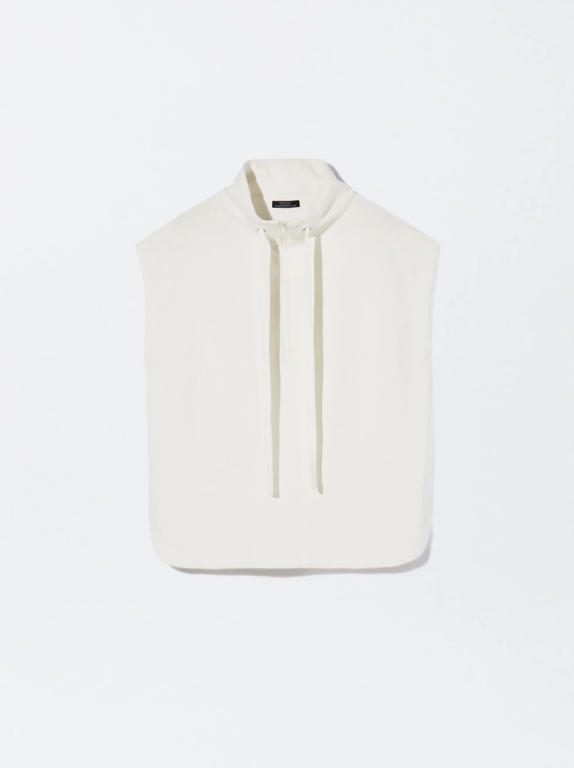 PARFOIS Basics|Strick>Jogger-T-Shirt Mit Reißverschluss Ekrü
