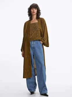 PARFOIS Umhängetaschen>Kimono Mit Applikationen Braun
