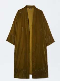 PARFOIS Umhängetaschen>Kimono Mit Applikationen Braun