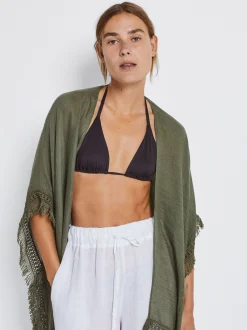 PARFOIS Umhängetaschen>Kimono Mit Fransen Khaki