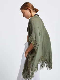 PARFOIS Umhängetaschen>Kimono Mit Fransen Khaki