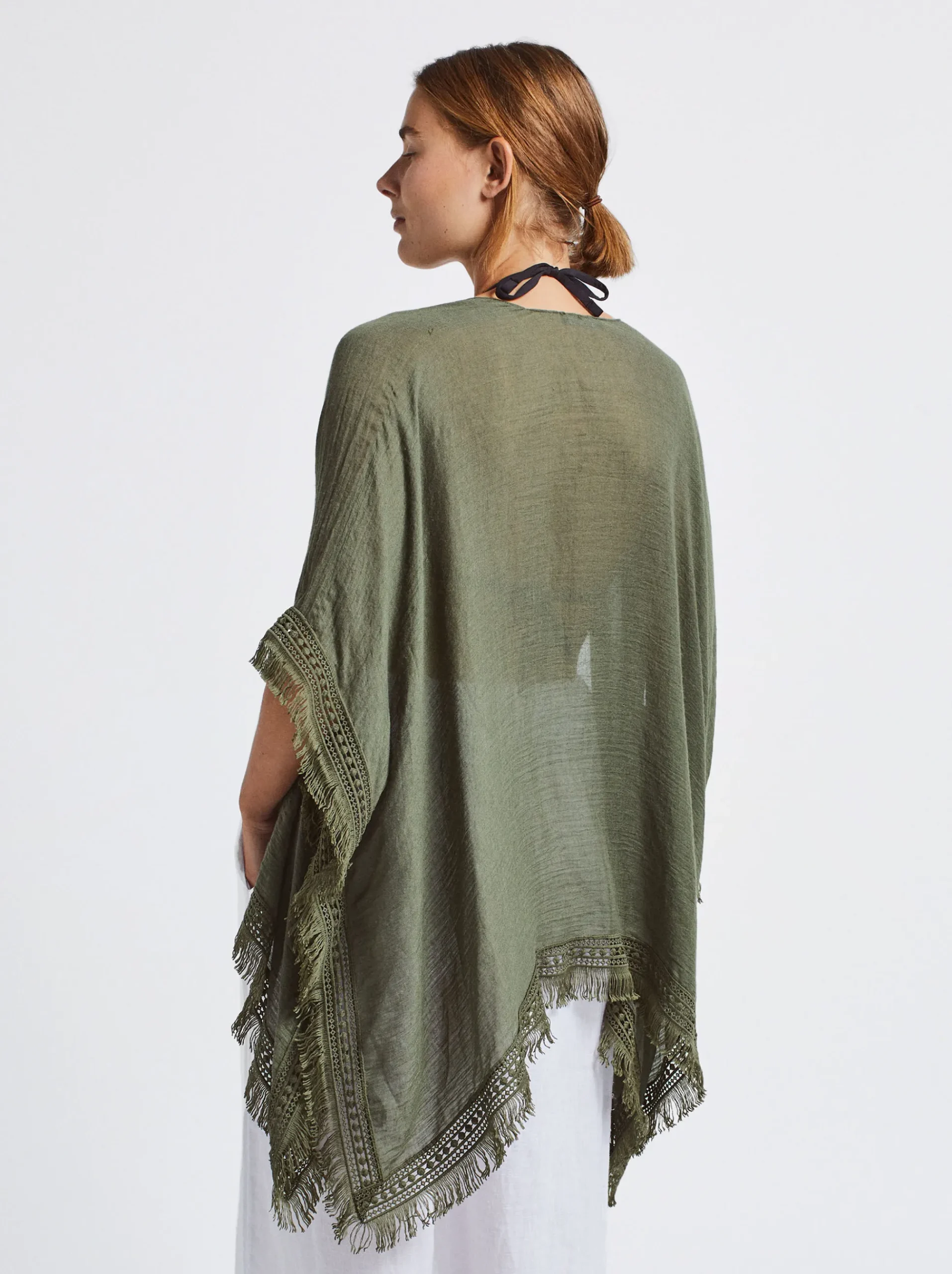 PARFOIS Umhängetaschen>Kimono Mit Fransen Khaki